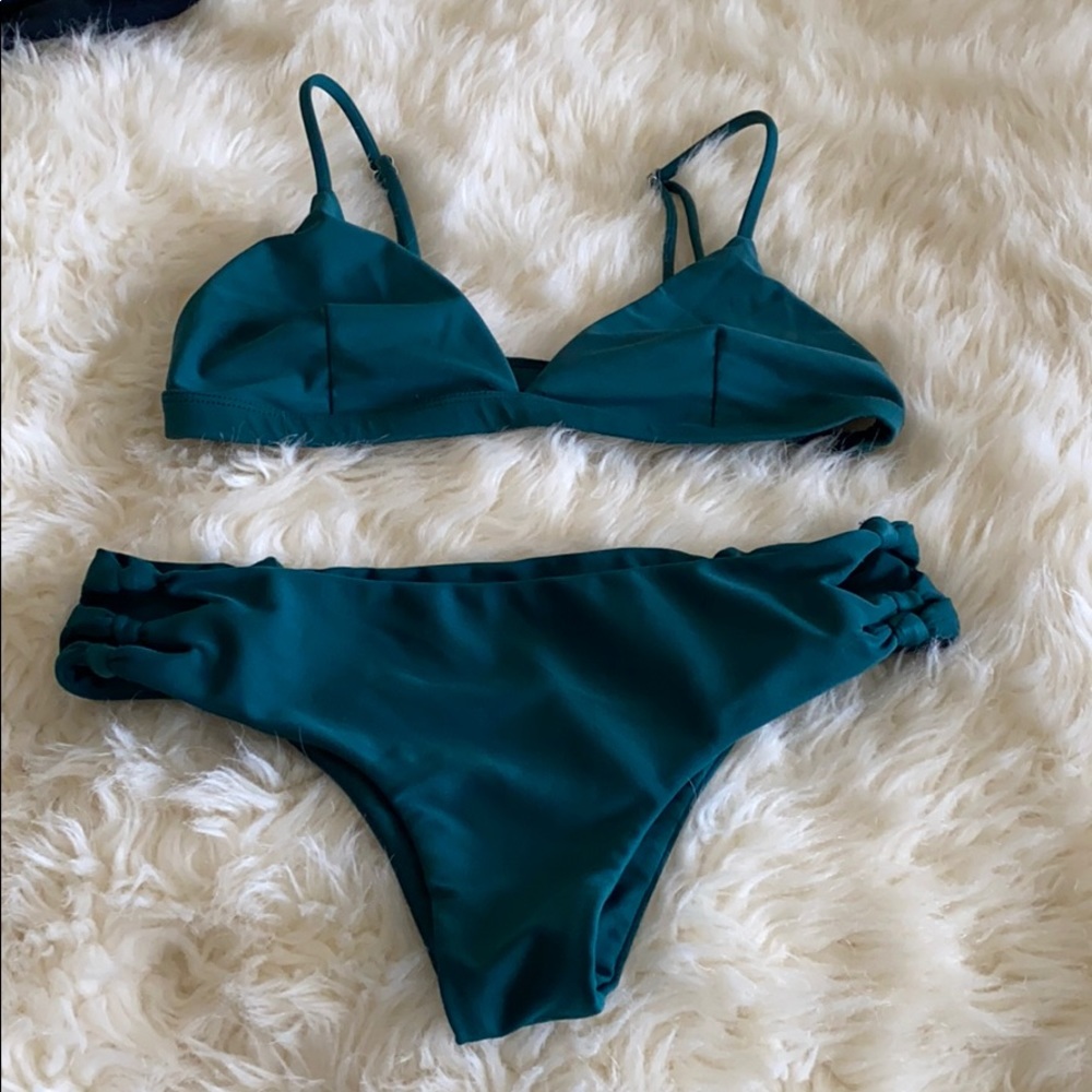 Mikoh Deep Teal Bikini Set